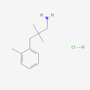 molecular formula C12H20ClN B1458090 2,2-Dimethyl-3-o-tolylpropan-1-amine hydrochloride CAS No. 1439897-55-8