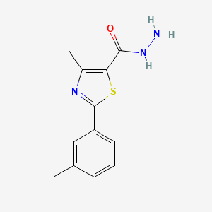 5-Thiazolecarboxylic acid, 4-methyl-2-(3-methylphenyl)-, hydrazide