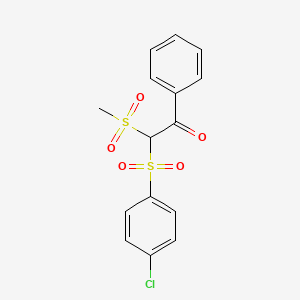 2-(4-Chlorobenzene-1-sulfonyl)-2-(methanesulfonyl)-1-phenylethan-1-one