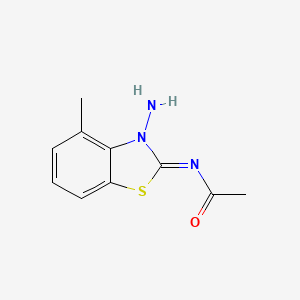 N-(3-Amino-4-methyl-1,3-benzothiazol-2(3H)-ylidene)acetamide