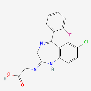 N-[7-Chloro-5-(2-fluorophenyl)-3H-1,4-benzodiazepin-2-yl]glycine