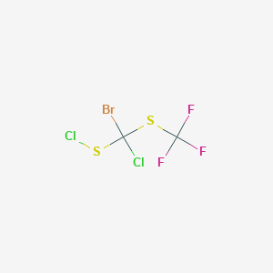 Bromo(chloro)(chlorosulfanyl)[(trifluoromethyl)sulfanyl]methane