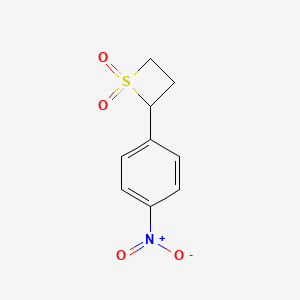 2-(4-Nitrophenyl)-1lambda~6~-thietane-1,1-dione