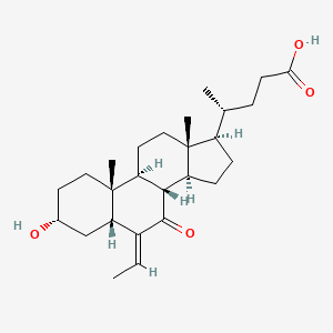 molecular formula C26H40O4 B1458104 （R）-4-((3R,5R,8S,9S,10R,13R,14S,17R，E）-6-乙叉基-3-羟基-10,13-二甲基-7-氧代十六氢-1H-环戊并[a]菲-17-基）戊酸 CAS No. 1516887-33-4