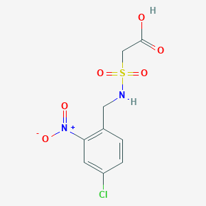 {[(4-Chloro-2-nitrophenyl)methyl]sulfamoyl}acetic acid