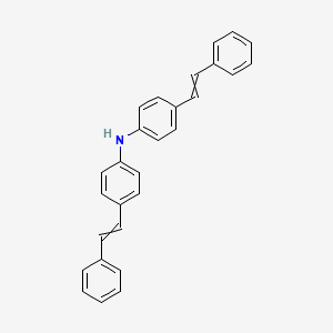 4-(2-Phenylethenyl)-N-[4-(2-phenylethenyl)phenyl]aniline