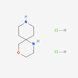 molecular formula C8H18Cl2N2O B1458109 4-Oxa-1,9-diazaspiro[5.5]undecane dihydrochloride CAS No. 1439897-97-8