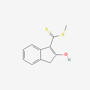 1-[(Methylsulfanyl)(sulfanyl)methylidene]-1,3-dihydro-2H-inden-2-one