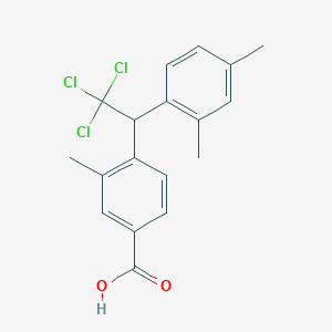 3-Methyl-4-[2,2,2-trichloro-1-(2,4-dimethylphenyl)ethyl]benzoic acid