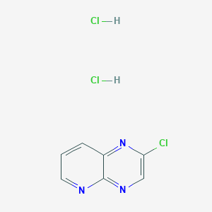 molecular formula C7H6Cl3N3 B1458114 2-氯-吡啶并[2,3-b]吡嗪二盐酸盐 CAS No. 1187931-12-9