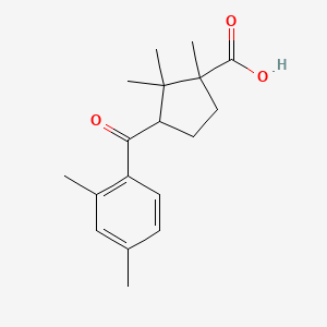 3-(2,4-Dimethylbenzoyl)-1,2,2-trimethylcyclopentane-1-carboxylic acid