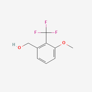 molecular formula C9H9F3O2 B1458120 3-Methoxy-2-(trifluoromethyl)benzyl alcohol CAS No. 1261750-58-6