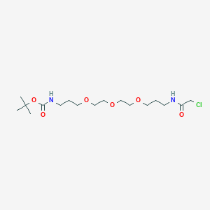 molecular formula C17H33ClN2O6 B1458121 Tert-butyl (1-chloro-2-oxo-7,10,13-trioxa-3-azahexadecan-16-yl)carbamate CAS No. 934164-55-3