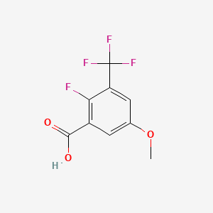 molecular formula C9H6F4O3 B1458126 2-Fluoro-5-methoxy-3-(trifluoromethyl)benzoic acid CAS No. 1373920-90-1