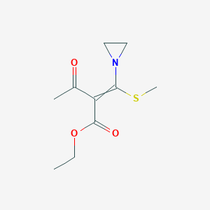 Ethyl 2-[(aziridin-1-yl)(methylsulfanyl)methylidene]-3-oxobutanoate