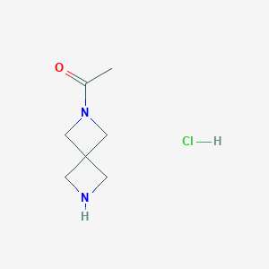 molecular formula C7H13ClN2O B1458132 1-(2,6-Diazaspiro[3.3]heptan-2-yl)ethanone hydrochloride CAS No. 1349875-74-6