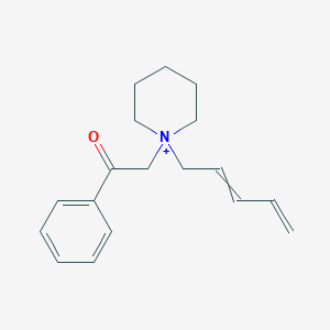 1-(2-Oxo-2-phenylethyl)-1-(penta-2,4-dien-1-yl)piperidin-1-ium