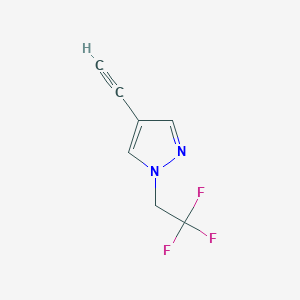 molecular formula C7H5F3N2 B1458133 4-Ethynyl-1-(2,2,2-trifluoroethyl)-1H-pyrazole CAS No. 1400287-67-3