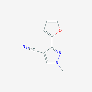 3-(Furan-2-yl)-1-methyl-1H-pyrazole-4-carbonitrile