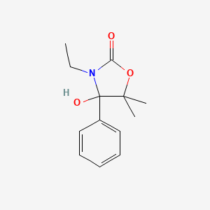 3-Ethyl-4-hydroxy-5,5-dimethyl-4-phenyl-1,3-oxazolidin-2-one