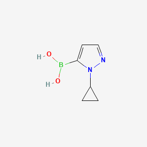 molecular formula C6H9BN2O2 B1458140 (1-cyclopropyl-1H-pyrazol-5-yl)boronic acid CAS No. 1537208-26-6