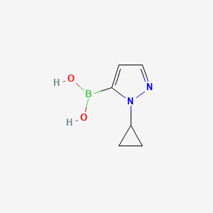 molecular formula C6H9BN2O2 B1458140 (1-环丙基-1H-吡唑-5-基)硼酸 CAS No. 1537208-26-6