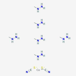 molecular formula C8H36CoN14S2 B14581404 Cobalt(2+) thiocyanate--methylhydrazine (1/2/6) CAS No. 61312-94-5