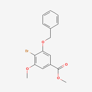 B1458143 Methyl 3-(benzyloxy)-4-bromo-5-methoxybenzoate CAS No. 1562340-46-8