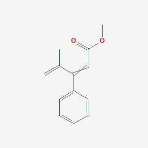 molecular formula C13H14O2 B14581448 Methyl 4-methyl-3-phenylpenta-2,4-dienoate CAS No. 61354-46-9