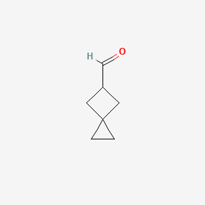 molecular formula C7H10O B1458150 Spiro[2.3]hexane-5-carbaldehyde CAS No. 1780698-50-1