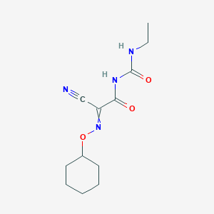 2-Cyano-2-[(cyclohexyloxy)imino]-N-(ethylcarbamoyl)acetamide