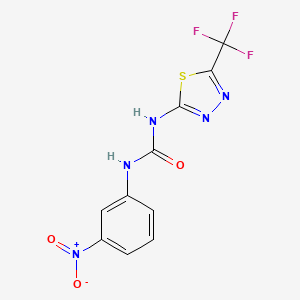 N-(3-Nitrophenyl)-N'-[5-(trifluoromethyl)-1,3,4-thiadiazol-2-yl]urea