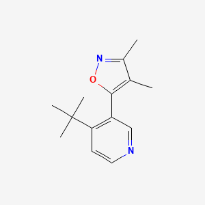 4-tert-Butyl-3-(3,4-dimethyl-1,2-oxazol-5-yl)pyridine