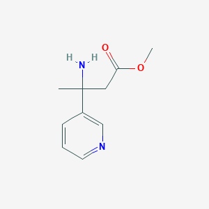 molecular formula C10H14N2O2 B1458157 甲基3-氨基-3-(吡啶-3-基)丁酸酯 CAS No. 1508381-33-6