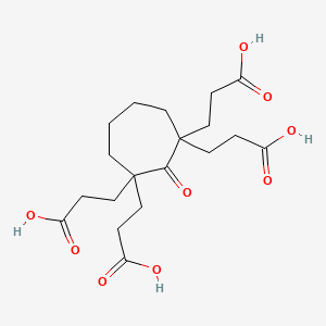 3,3',3'',3'''-(2-Oxocycloheptane-1,1,3,3-tetrayl)tetrapropanoic acid