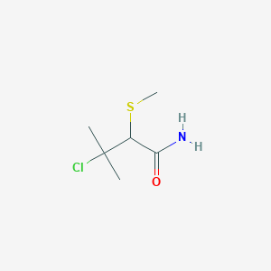 3-Chloro-3-methyl-2-(methylsulfanyl)butanamide