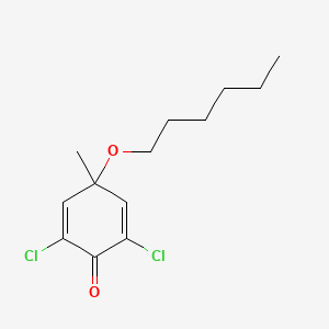 2,6-Dichloro-4-(hexyloxy)-4-methylcyclohexa-2,5-dien-1-one