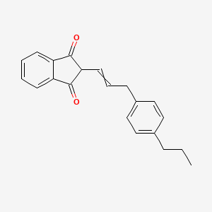 2-[3-(4-Propylphenyl)prop-1-en-1-yl]-1H-indene-1,3(2H)-dione