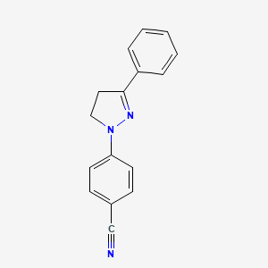 4-(3-Phenyl-4,5-dihydro-1H-pyrazol-1-yl)benzonitrile