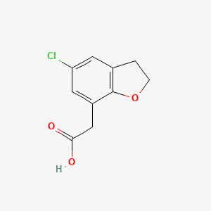 molecular formula C10H9ClO3 B1458166 2-(5-Chloro-2,3-dihydro-1-benzofuran-7-yl)acetic acid CAS No. 1461715-07-0