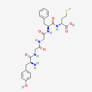 molecular formula C27H35N5O7S B14581681 L-Tyrosylglycylglycyl-L-phenylalanyl-D-methionine CAS No. 61600-30-4