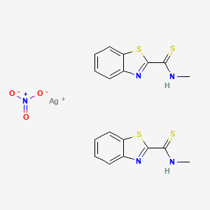 silver;N-methyl-1,3-benzothiazole-2-carbothioamide;nitrate