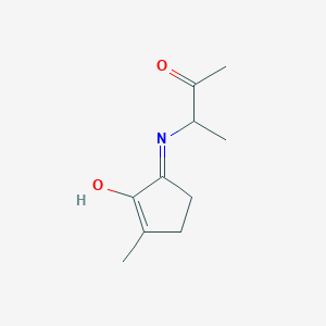 2-Butanone, 3-[(2-hydroxy-3-methyl-2-cyclopenten-1-ylidene)amino]-