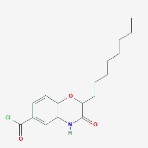 2-Octyl-3-oxo-3,4-dihydro-2H-1,4-benzoxazine-6-carbonyl chloride