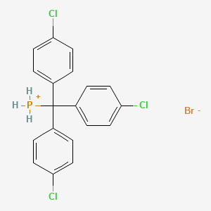 [Tris(4-chlorophenyl)methyl]phosphanium bromide