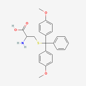 molecular formula C24H25NO4S B14581814 L-Cysteine, S-[bis(4-methoxyphenyl)phenylmethyl]- CAS No. 61137-70-0