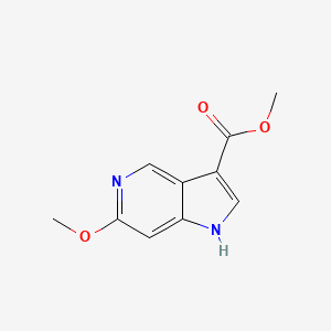 molecular formula C10H10N2O3 B1458186 6-Methoxy-5-azaindole-3-carboxylic acid methyl ester CAS No. 1427502-80-4