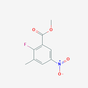 molecular formula C9H8FNO4 B1458188 Methyl 2-fluoro-3-methyl-5-nitrobenzoate CAS No. 1520918-11-9