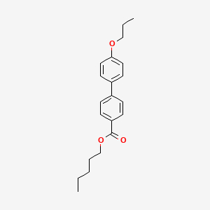 molecular formula C21H26O3 B14581968 Pentyl 4'-propoxy[1,1'-biphenyl]-4-carboxylate CAS No. 61313-90-4