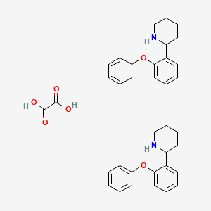 molecular formula C36H40N2O6 B1458197 2-(2-Phenoxyphenyl)piperidine oxalate (2:1) CAS No. 1415819-79-2